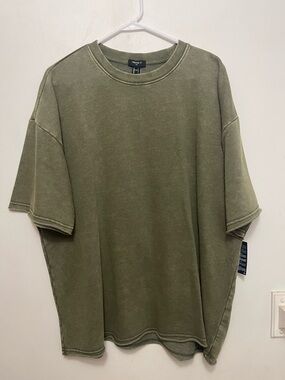 Forever 21 Olive Green Short Sleeve Oversized Tee